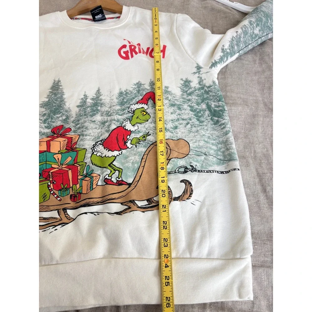 The Grinch Dr Seuss Christmas Sweatshirt Womens Medium Holiday Fleece